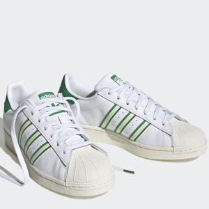 adidas Originals Superstar Team Colors White/Green GX9878 Mens 10.5 US 44 2/3
